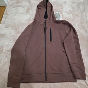 MVMT Men's Zip-Up Brown Sweater